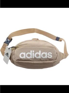 adidas core waist pack/bum bag in beige/off white.